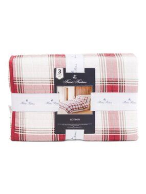 BROOKS BROTHERS 3pc Luella Plaid Quilt Set